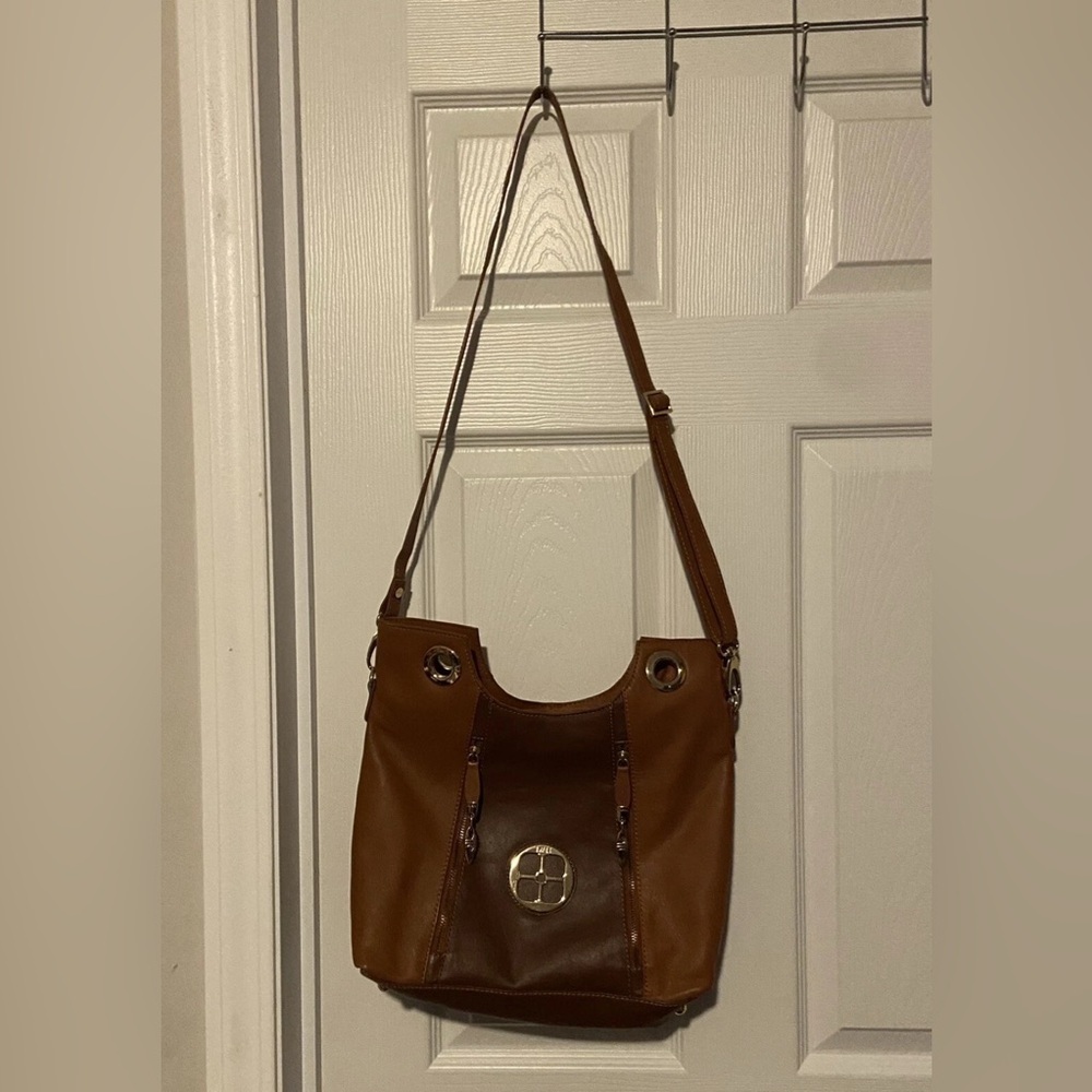 IMAN Global Chic Tiger Strap Crossbody Bag Shoulder Bag Zipper GUC No Hand Strap